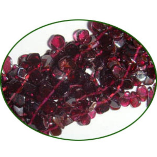 Picture of Fine Quality Garnet Plain Side Drill Pear  Pears , size: 4x6mm to 6x9mm
