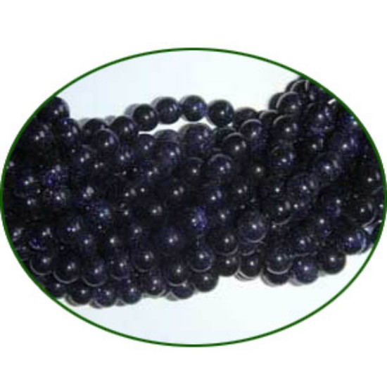 Picture of Fine Quality Blue Goldstone Plain Round, size: 3mm