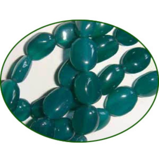 Picture of Fine Quality Green Onyx Plain Oval, size: 6x8mm to 7x9mm