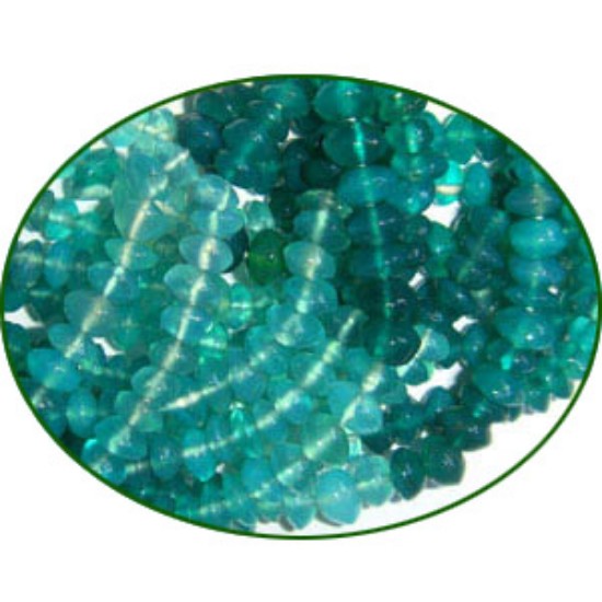 Picture of Fine Quality Shaded Green Onyx Faceted Button, size: 4mm to 5mm