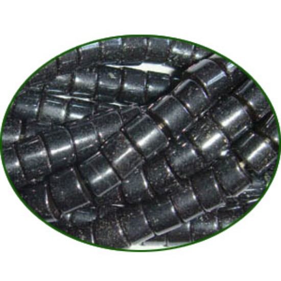 Picture of Fine Quality Hematite (Haematite) Plain Tyre Wheel, size: 4mm to 6mm