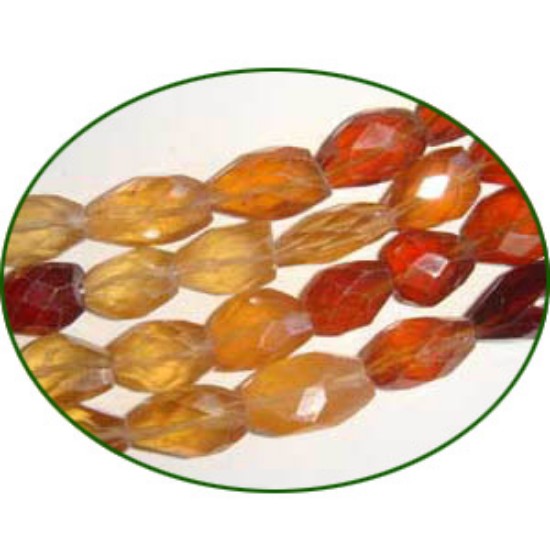Picture of Fine Quality Hessonite Garnet Faceted Tumble, size: 8mm to 15mm