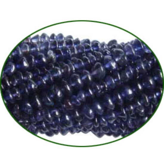 Picture of Fine Quality Iolite Plain Button, size: 4mm to 5mm