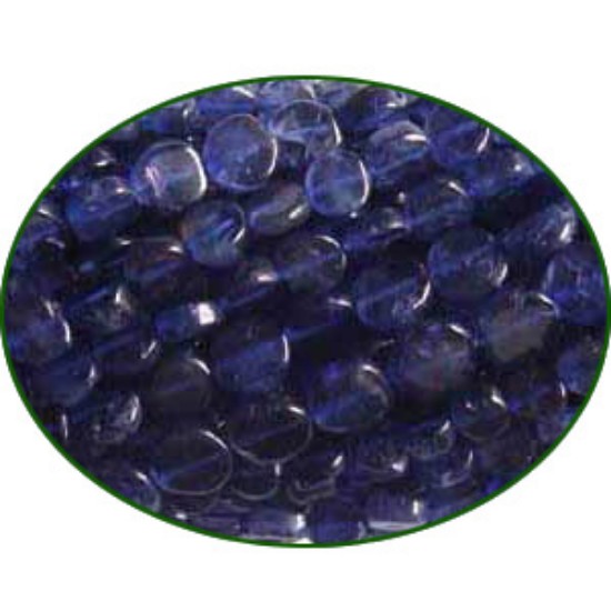 Picture of Fine Quality Iolite Plain Coin, size: 5mm to 7mm