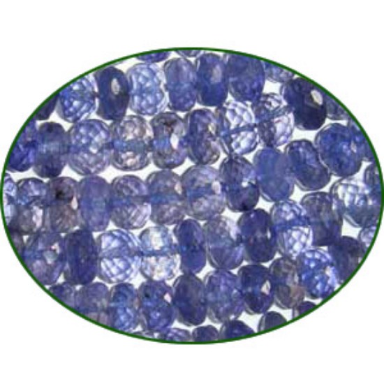 Picture of Fine Quality Iolite Faceted Roundel, size: 6mm to 7mm