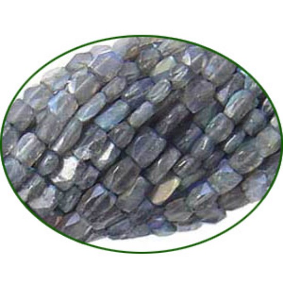 Picture of Fine Quality Labradorite Faceted Brick, size: 4x6mm to 6x10mm