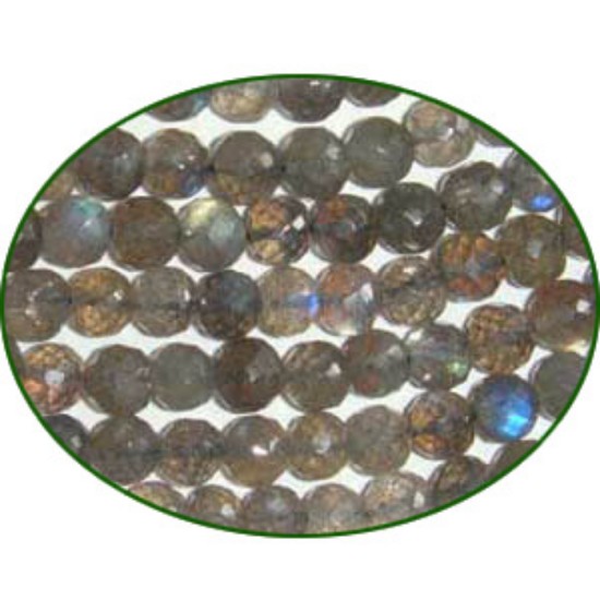 Picture of Fine Quality Labradorite Faceted Round, size: 6mm to 8mm