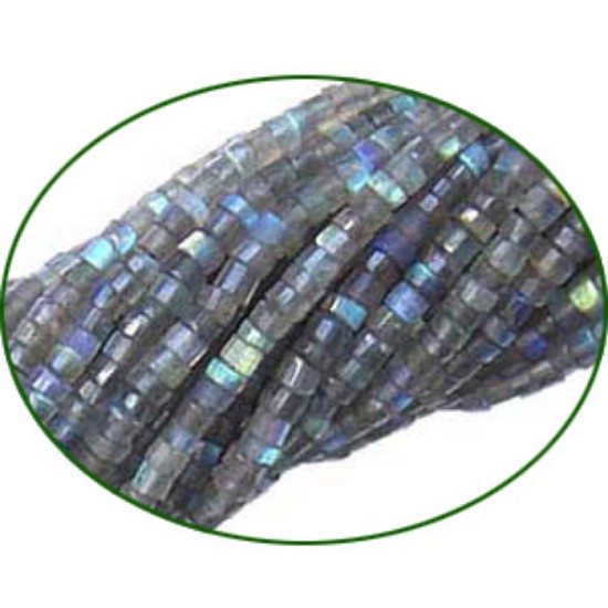 Picture of Fine Quality Labradorite Faceted Tyre Wheel, size: 4mm to 6mm