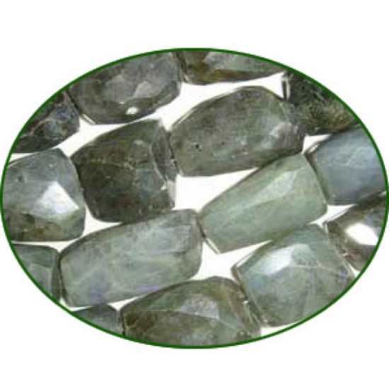 Picture of Fine Quality Labradorite Faceted Tumble, size: 18mm to 30mm