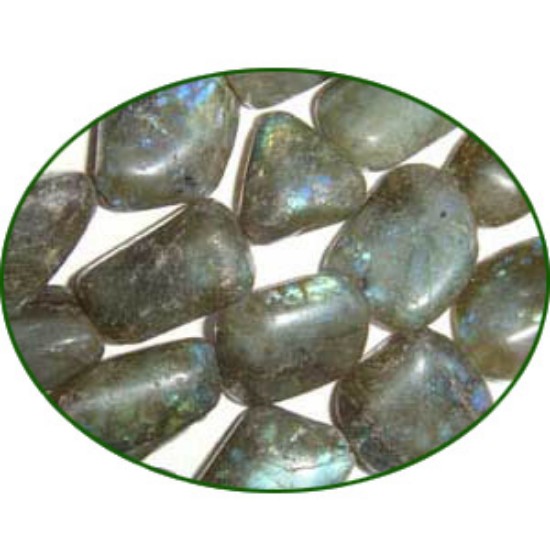 Picture of Fine Quality Labradorite Faceted Tumble, size: 15mm to 25mm