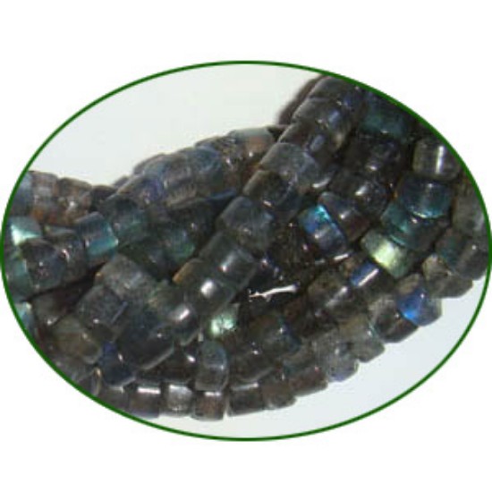 Picture of Fine Quality Labradorite Plain Tyre Wheel, size: 4mm to 6mm