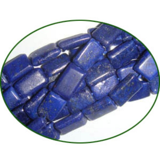 Picture of Fine Quality Lapis Lazuli Plain Chiclet, size: 7x10mm to 7x12mm
