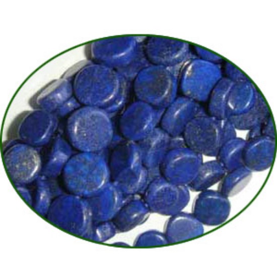 Picture of Fine Quality Lapis Lazuli Plain Coin, size: 8mm to 10mm