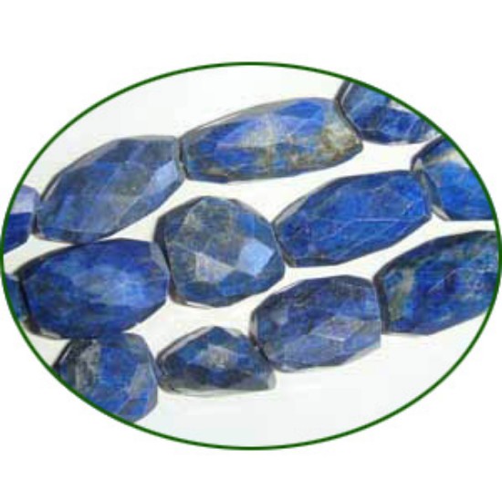 Picture of Fine Quality Lapis Lazuli Faceted Tumble, size: 15mm to 24mm