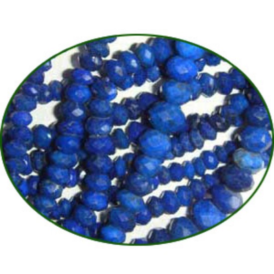 Picture of Fine Quality Lapis Lazuli Faceted Roundel, size: 3mm to 3.5mm