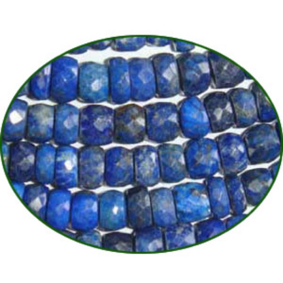 Picture of Fine Quality Lapis Lazuli Faceted Roundel, size: 6mm to 7mm