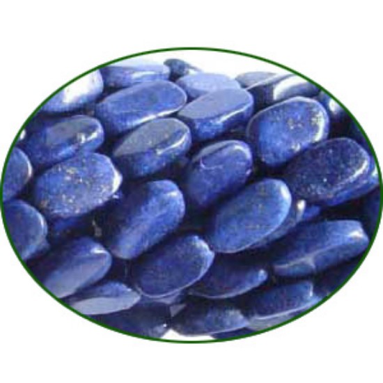 Picture of Fine Quality Lapis Lazuli Plain Oval, size: 8x10mm to 8x12mm