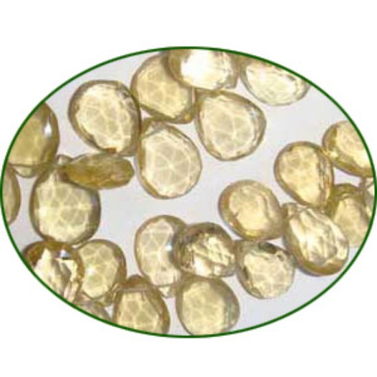 Picture of Fine Quality Lemon Topaz Faceted Pears, size: 9x11mm to 11x16mm