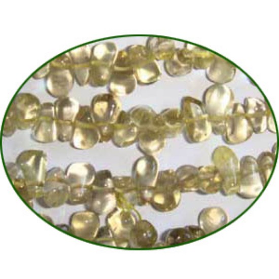 Picture of Fine Quality Lemon Topaz Plain Side Drill Drops, size: 8mm to 10mm