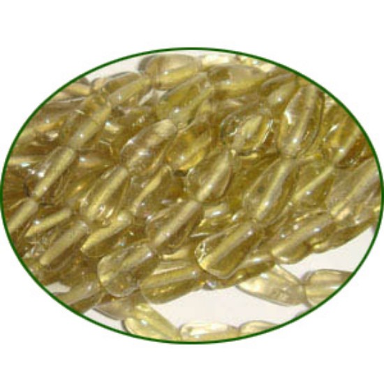 Picture of Fine Quality Lemon Topaz Plain Top Drill Drops, size: 7mm to 9mm
