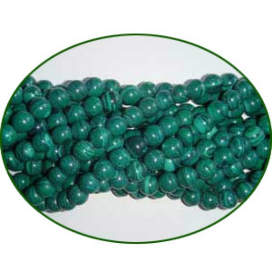 Picture of Fine Quality Malachite Dyed Plain Round, size: 3mm