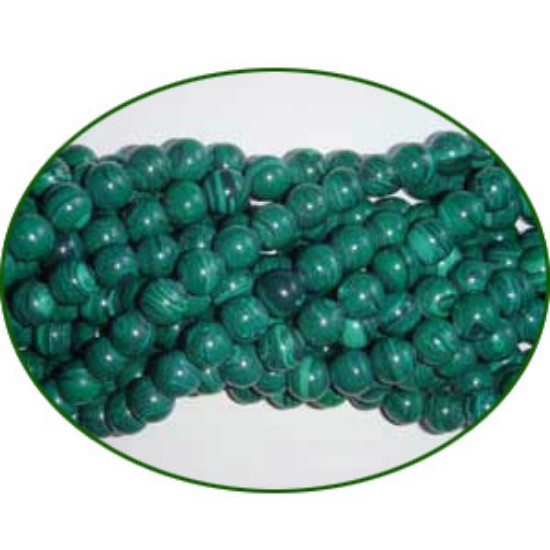 Picture of Fine Quality Malachite Dyed Plain Round, size: 4mm