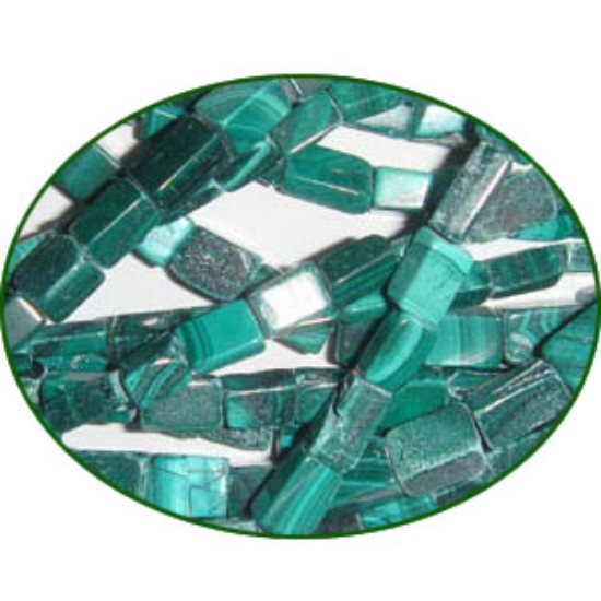 Picture of Fine Quality Malachite Natural Plain Bricks, size: 3x5mm to 3x6mm