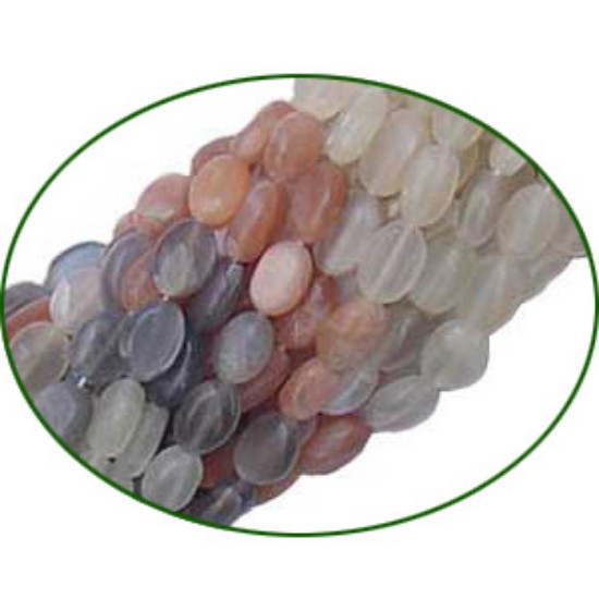Picture of Fine Quality Mutli Moonstone Plain Oval, size: 7x9mm to 9x11mm