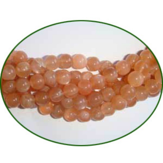 Picture of Fine Quality Moonstone Peach Plain Round, size: 4mm
