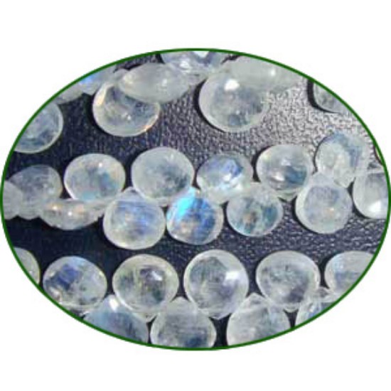 Picture of Fine Quality Rainbow Moonstone Faceted , size: 7mm to 9mm