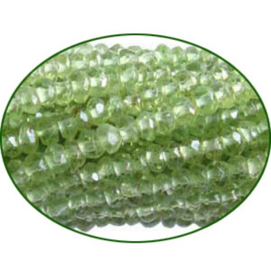 Picture of Fine Quality Peridot Faceted Roundel, size: 3mm to 3.5mm