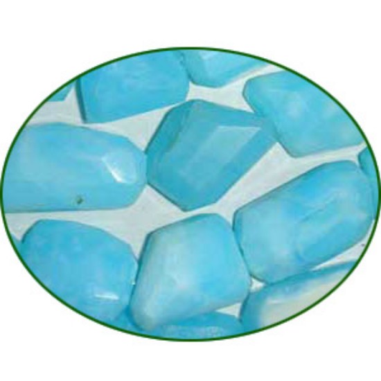 Picture of Fine Quality Peruvian Opal Faceted Tumble, size: 20mm to 30mm