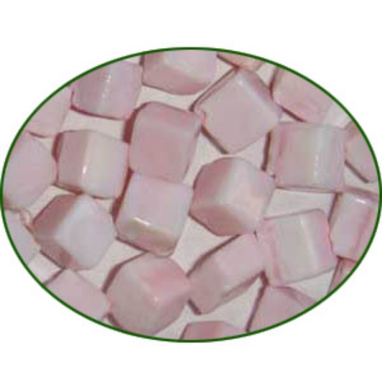 Picture of Fine Quality Pink Opal Plain Cube, size: 8mm to 10mm