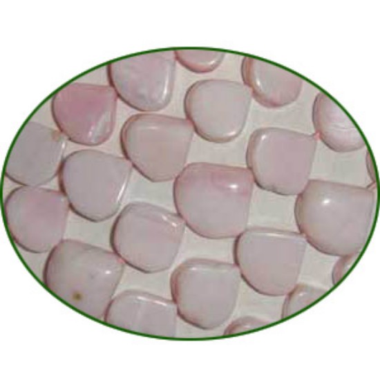 Picture of Fine Quality Pink Opal Plain Top Drill Heart, size: 8mm to 10mm