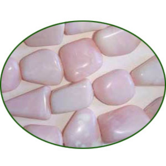 Picture of Fine Quality Pink Opal Plain Tumble, size: 15mm to 25mm