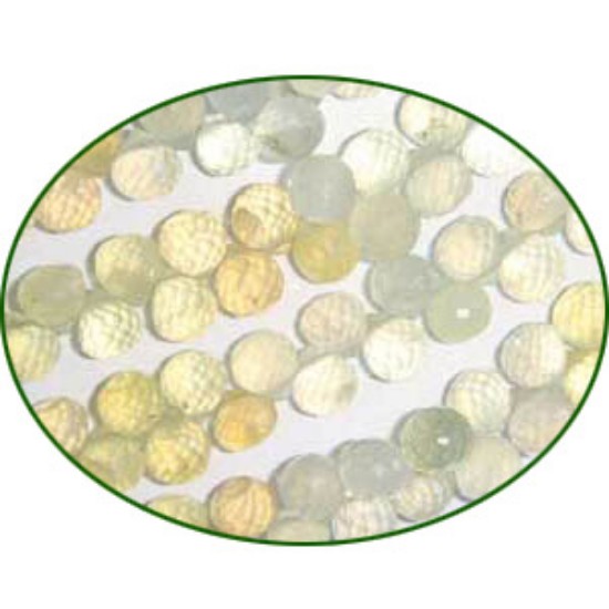 Picture of Fine Quality Prehnite Faceted Onion, size: 6x6mm to 7x7mm