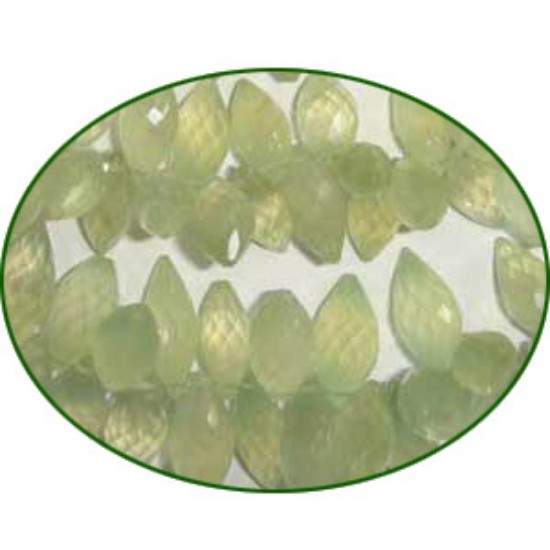 Picture of Fine Quality Prehnite Faceted Rice, size: 10mm to 15mm