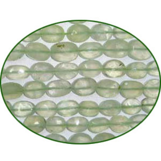 Picture of Fine Quality Prehnite Faceted Machine Cut Oval, size: 7x9mm to 8x10mm