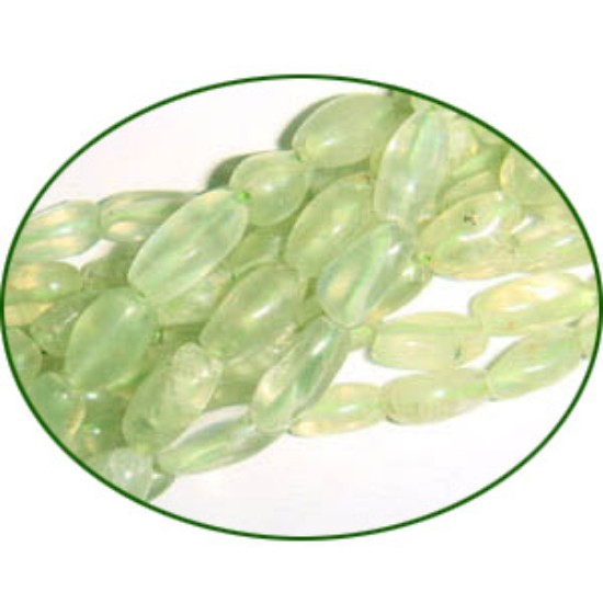 Picture of Fine Quality Prehnite Faceted Rice, size: 7mm to 9mm