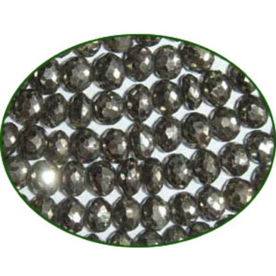 Picture of Fine Quality Pyrite Faceted Roundel, size: 5mm to 6mm