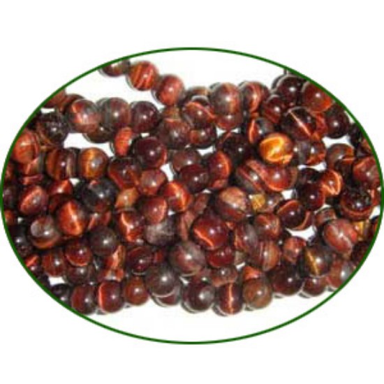 Picture of Fine Quality Red Tiger Eye Plain Round, size: 3mm