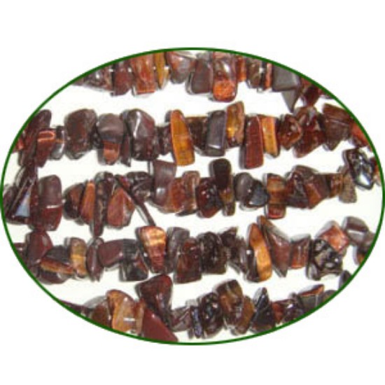 Picture of Fine Quality Red Tiger Eye Uncut Chips, size: 3mm to 6mm