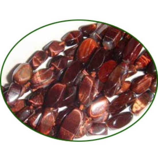Picture of Fine Quality Red Tiger Eye Faceted Brick, size: 4x7mm to 5x10mm