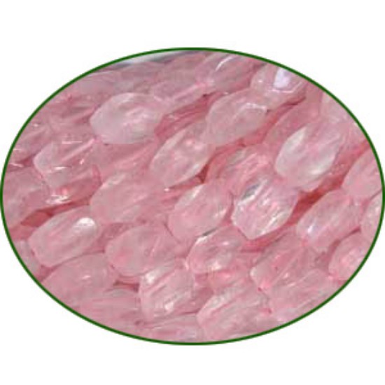 Picture of Fine Quality Rose Quartz Faceted Brick, size: 5x7mm to 5x10mm