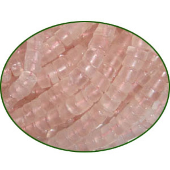 Picture of Fine Quality Rose Quartz Plain Tyre Wheel, size: 7mm to 9mm