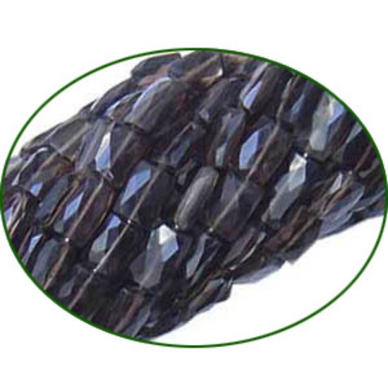 Picture of Fine Quality Smoky Topaz Faceted Chicklet, size: 5x10mm to 6x12mm