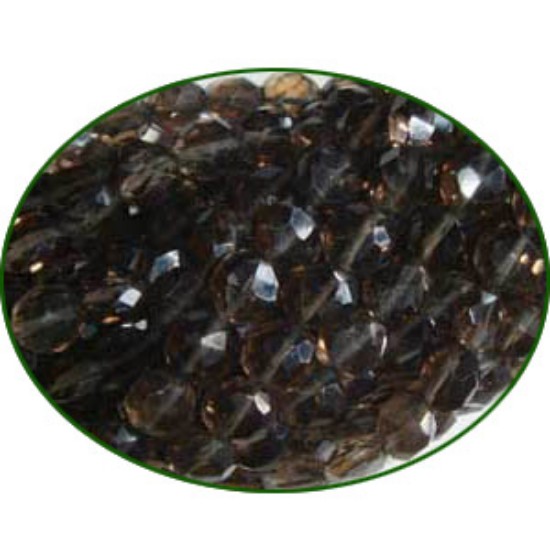 Picture of Fine Quality Smoky Topaz Machine Cut Coin, size: 6mm to 7mm