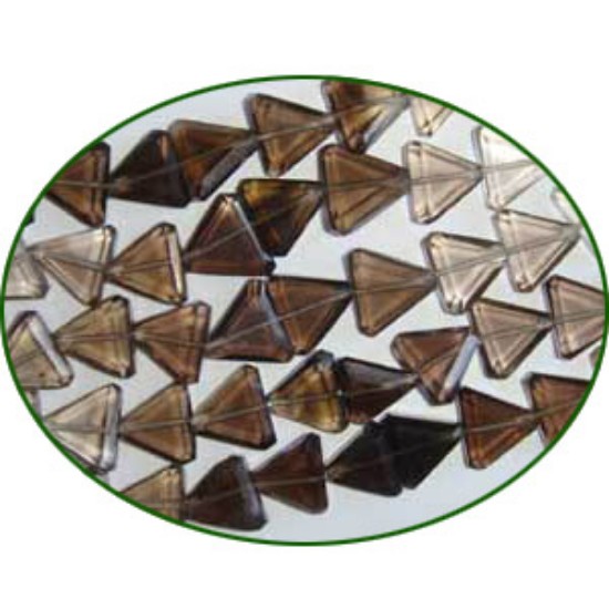 Picture of Fine Quality Smoky Shaded Faceted Triangle, size: 8mm to 9mm