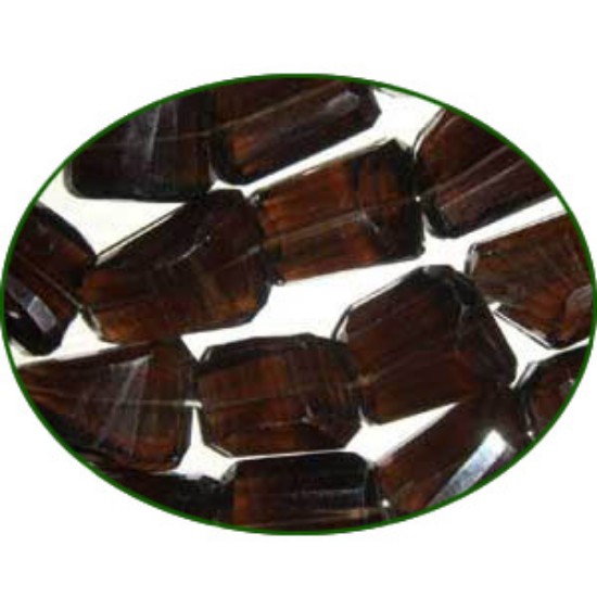 Picture of Fine Quality Smoky Topaz Laser Machine Cut Tumble, size: 15mm to 25mm
