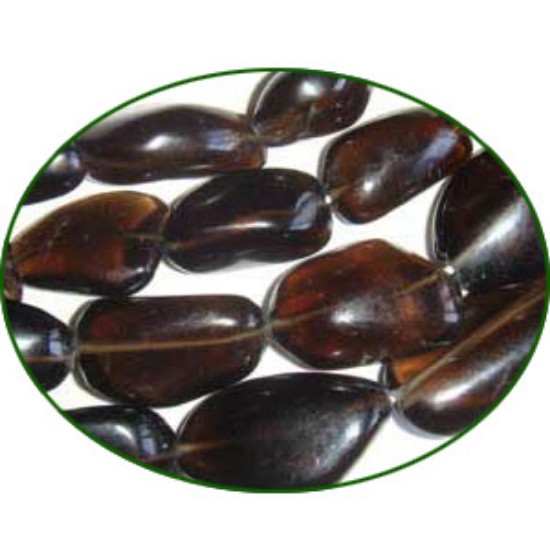 Picture of Fine Quality Smoky Topaz Plain Tumble, size: 18mm to 31mm